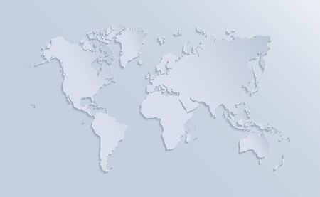 World map on light blue background. Vector illustration.のイラスト素材