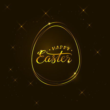 Vector Happy Easter greeting card templateのイラスト素材
