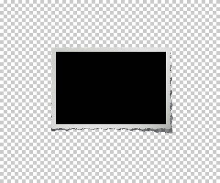 Retro photo frame isolated on transparent background. Vector illustration.のイラスト素材