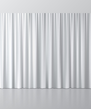 White curtain background. Vector illustration.のイラスト素材