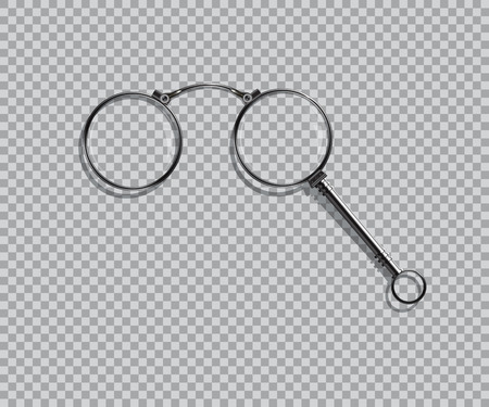 Vector realistic isolated lorgnette on transparent backgroundのイラスト素材