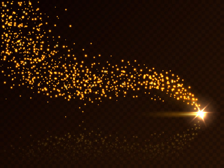 Falling star trail. Vector falling star, meteorite or asteroid illustration.のイラスト素材