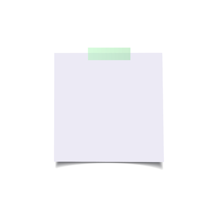 Paper sheets with green sticker. Vector realistic isolated design elementsのイラスト素材