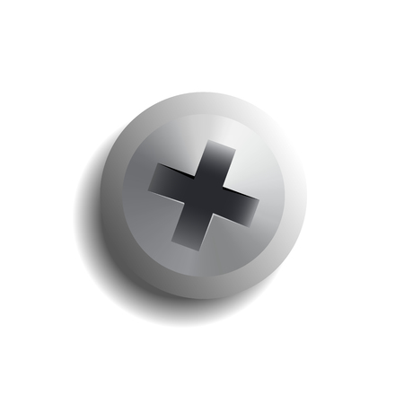 Screw isolated on white background. Vector realistic design element.のイラスト素材