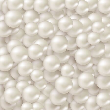 Pearl background. Vector different sizes pearl texture.のイラスト素材