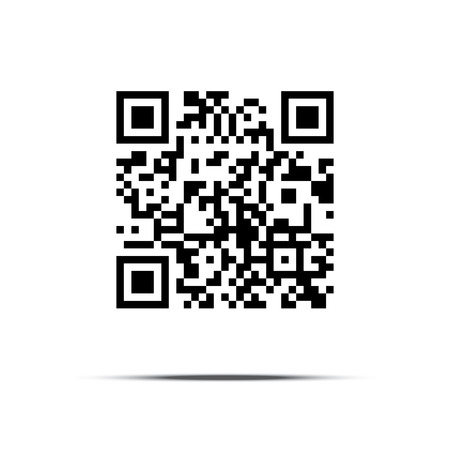 QR code isolated on white background. Vector illustration.のイラスト素材