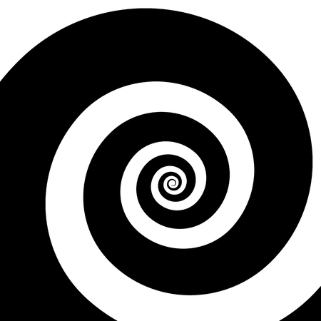 Vector abstract isolated black spiral on white background.のイラスト素材
