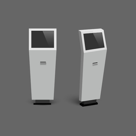 Vector digital interactive information kiosks.のイラスト素材