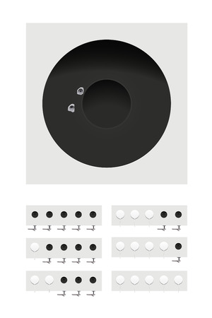 Vector realistic biathlon target set.の写真素材