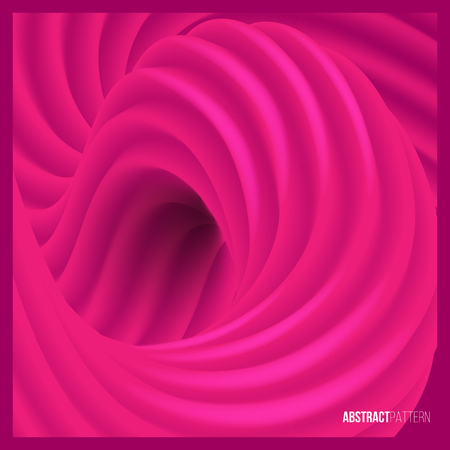 Pink wave abstract pattern. Vector design element.のイラスト素材