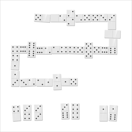 Domino game match realistic illustrationのイラスト素材