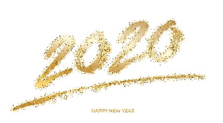 Happy new year greeting card vector templateのイラスト素材