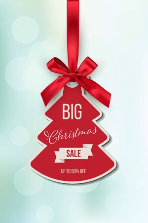 Big Christmas sale vector tag templateのイラスト素材
