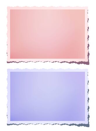 Pink vintage blank newborn cards. Vector set of retro greeting newborn cards.のイラスト素材