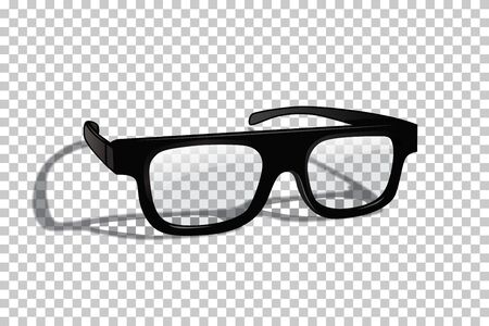 Glasses isolated on transparent background. Vector realistic design element.のイラスト素材