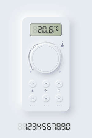 Neomorphism climat application interface designのイラスト素材