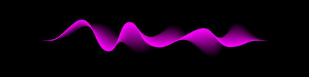 Abstract motion wave vector illustration. Pink design element for party, music or technology modern...