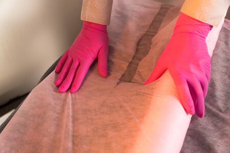 tearing one-time sheet specialist Close-up view fromの写真素材