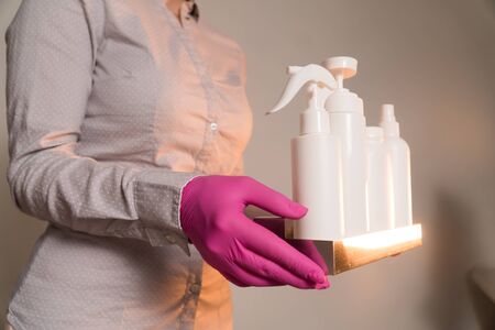 master holds set of cosmetics medium straight frameの写真素材