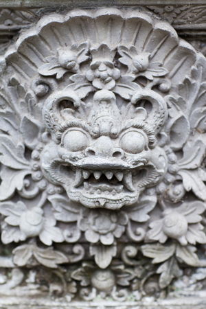 Stone statuette of the deity in a Balinese templeの写真素材