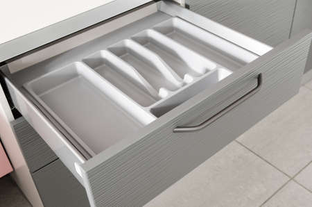 Kitchen cabinet with cutlery drawer.の写真素材