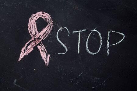 Concept for fear, domestic violence and family or child abuse. The symbol of a purple ribbon.