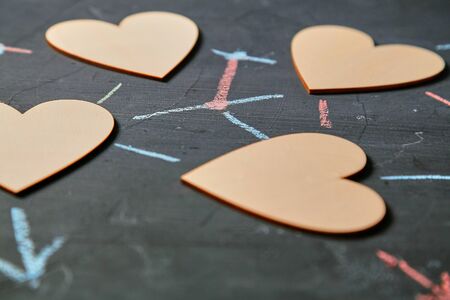 Global communication, networking. Internet or online dating, sharing and social media. Love concept....