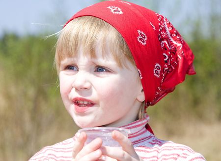 Child in nature    の写真素材