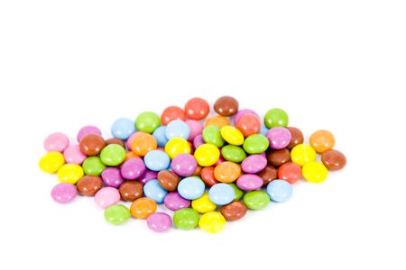 Group of candy isolated on whiteの写真素材