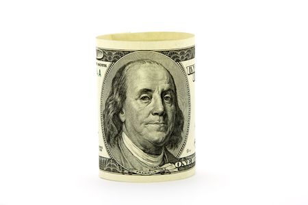Money on white backgroundの写真素材