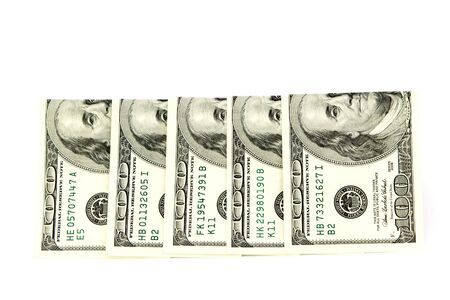 Money on white backgroundの写真素材