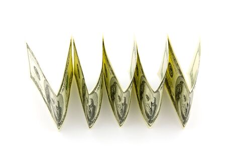 Money on white backgroundの写真素材