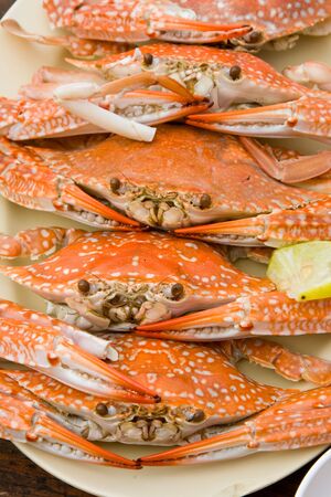 Cooked crabsの写真素材