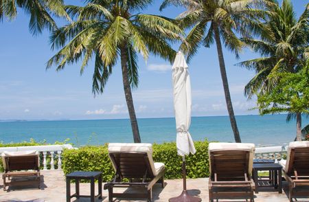 Beach on a sunny day.Pattaya city in Thailand .の写真素材