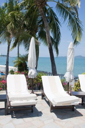 Beach on a sunny day.Pattaya city in Thailand .の写真素材