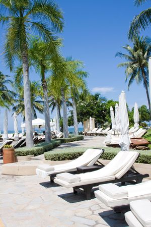 Beach on a sunny day.Pattaya city in Thailand .の写真素材