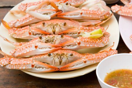 Cooked crabsの写真素材
