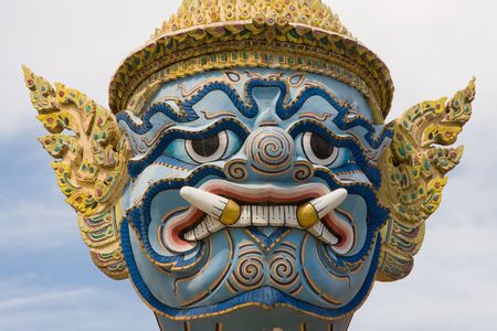 Traditional Thai sculpture - travel and tourism.の写真素材