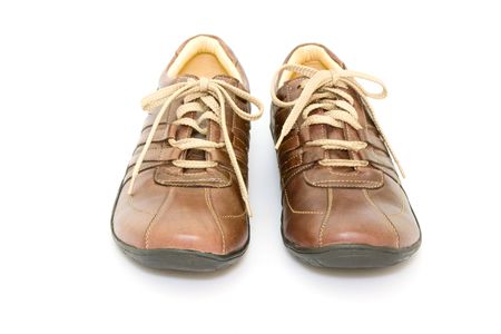 Pair a shoe a brown leatherの写真素材