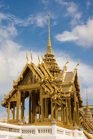 The temple in the Grand palace area in Bangkok, Thailandの写真素材
