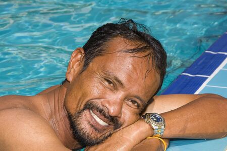 Thai man in the pool