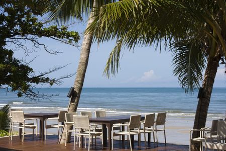 Tropical beach at island Koh Chang , Thailand.の写真素材