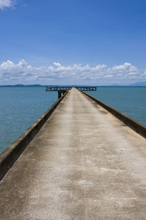 Dock to the ferry pier. Thailand.の写真素材