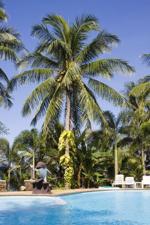 Swimming pool at island Koh Chang , Thailand.の写真素材