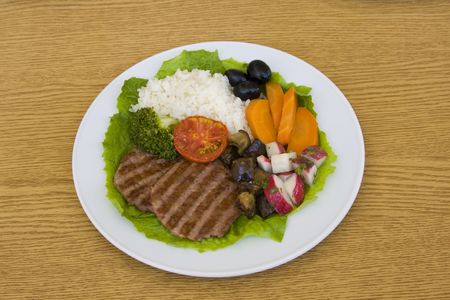 Breakfast on the plateの写真素材