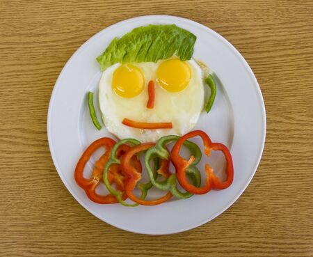 Breakfast on the plateの写真素材