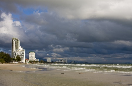 Summer beach of Thailand . Hua Hin .の写真素材