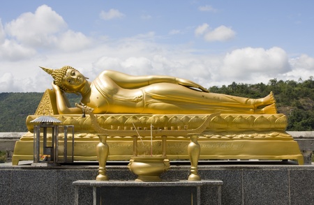 Reclining Buddha in  Hua Hin, Thailandの写真素材
