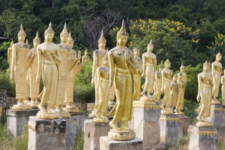 Many statues of Buddha in Hua Hin, Thailandの写真素材
