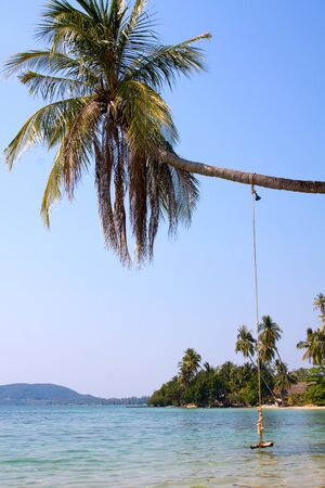 Beautiful tropical beach in Koh Mak , Thailandの写真素材
